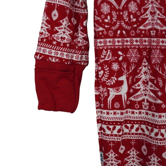 Little Sleepies Red Christmas Reindeer Cheer Zippy Sleeper 0-3 Months - Picture 7 of 7